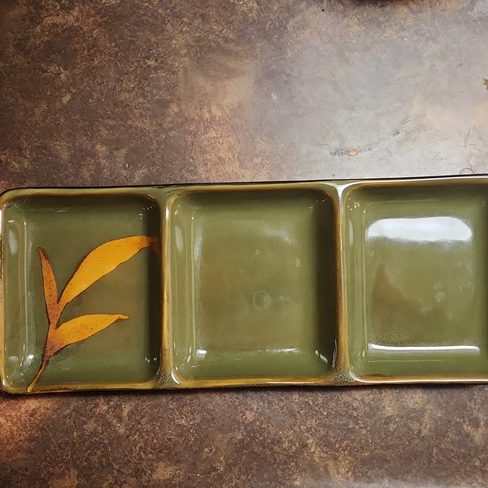 Pier 1 Black Stoneware Serving/Candy Dish